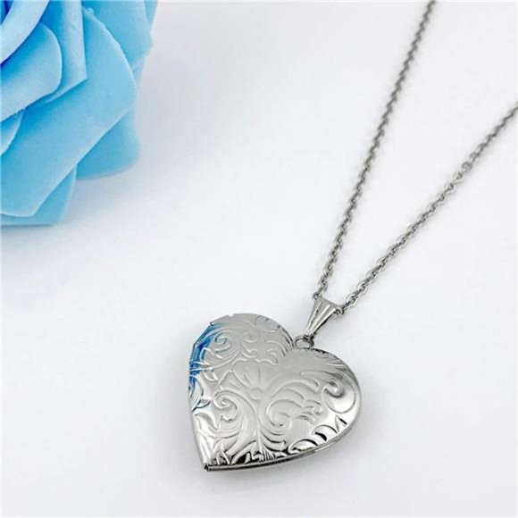 18K Gold Plated Flower Locket Necklace for Picture, Gift Jewelry - Picture 2 of 7